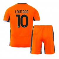 Koszulka piłkarska Inter Milan Lautaro Martinez #10 Strój Trzeci dla dzieci 2023-24 tanio Krótki Rękaw (+ Krótkie spodenki)